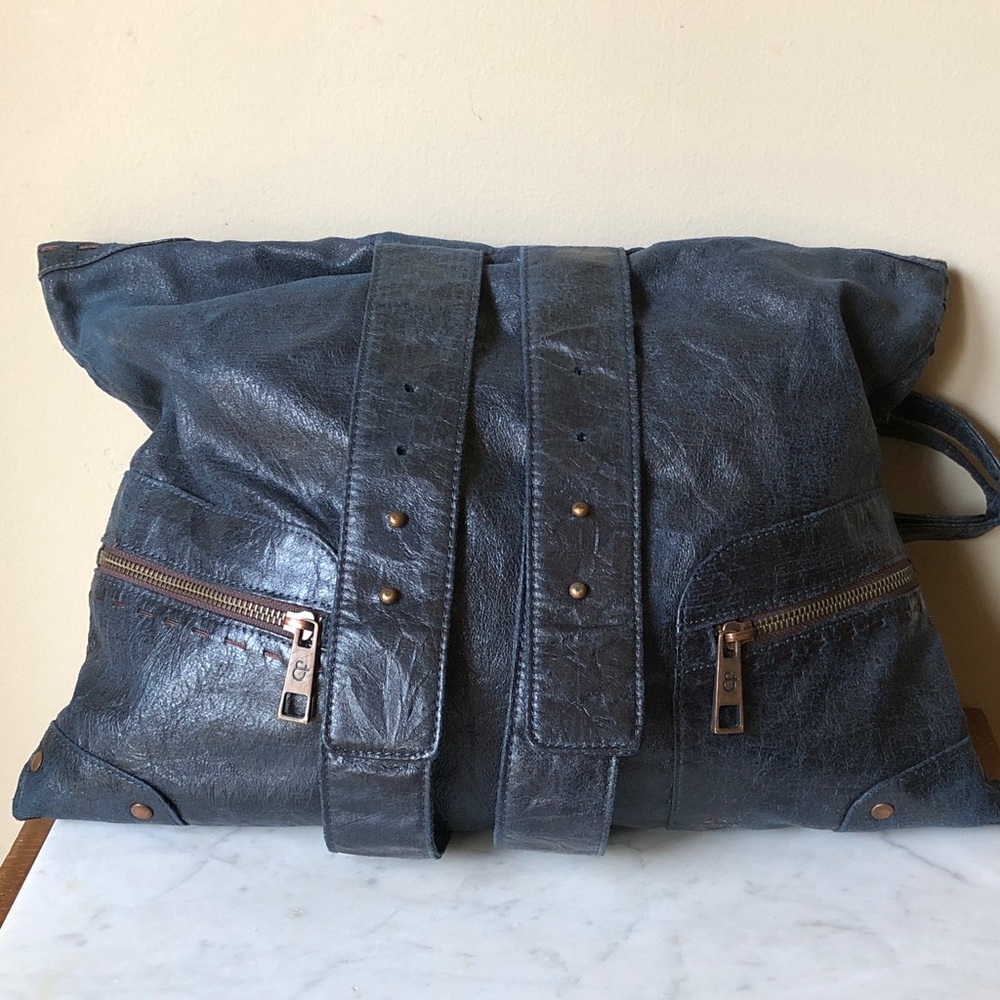 Mat & Nat Navy Leather Women's  Vegan Handbag